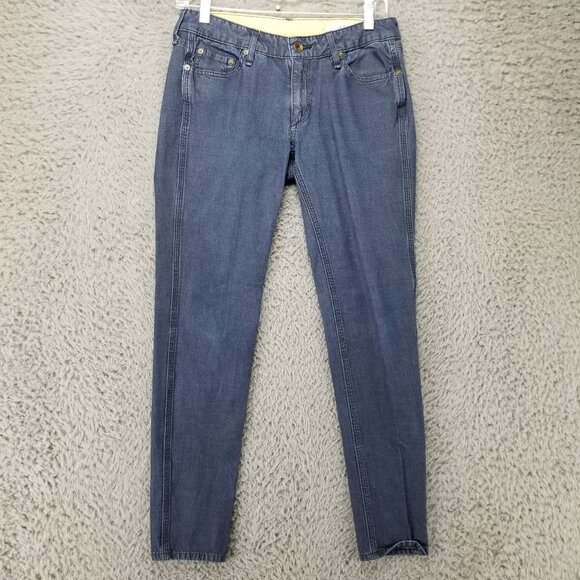 Rag & Bone Jeans Womens 28 Blue Chino Stretch  Mid Rise Skinny - Picture 1 of 13